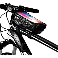 Niluoya Bolsa de Movil Bicicleta Manillar- Soporte Impermeable Accesorios Bicletas Porta Bike Montaña Frame Bag- Táctil…